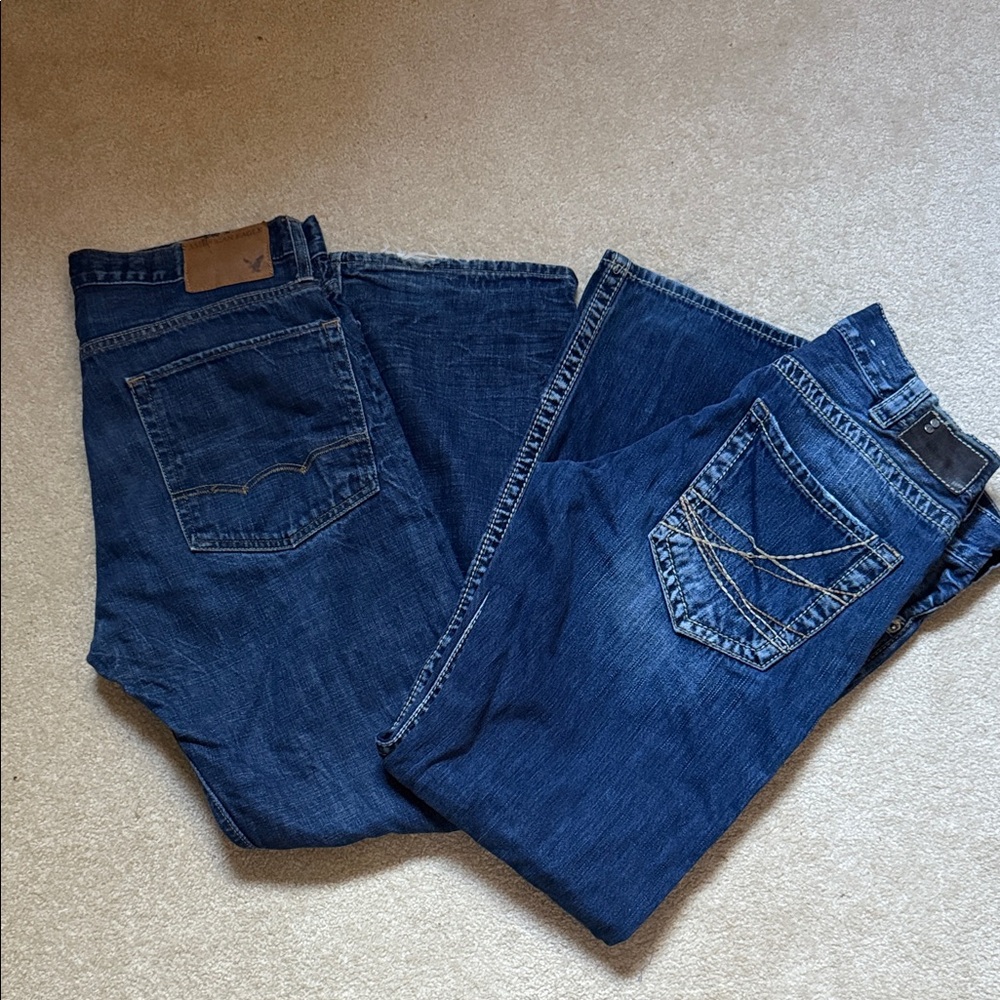 Silver Jeans Men's Relaxed Fit Denim and American Eagle 34X32